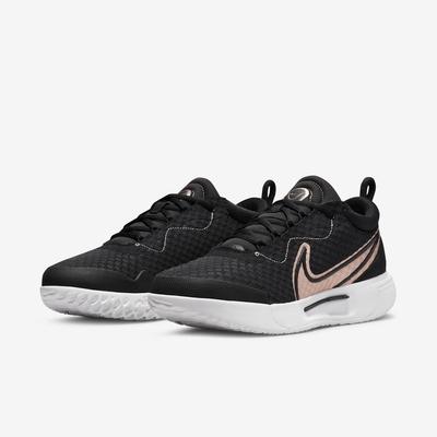 Nike Womens Zoom Pro Tennis Shoes - Black/Metallic Red Bronze - main image