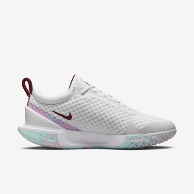 Nike Womens Zoom Pro Tennis Shoes - White/Dark Beetroot
