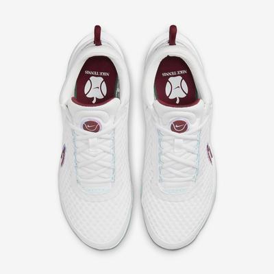 Nike Womens Zoom Pro Tennis Shoes - White/Dark Beetroot