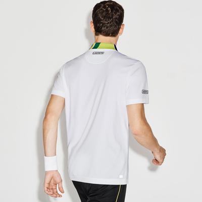 Lacoste Sport Mens Print Neck Polo - White - main image