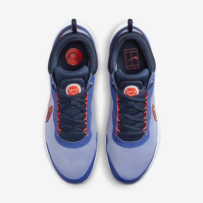 Nike Mens Zoom Pro Clay Tennis Shoes - Bright Crimson/Midnight Navy 