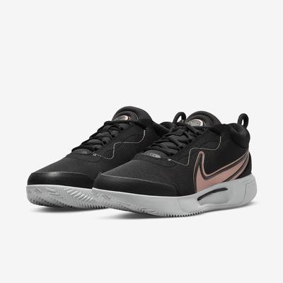 Nike Womens Zoom Pro Clay Court Shoes - Black/Metallic Red Bronze - main image