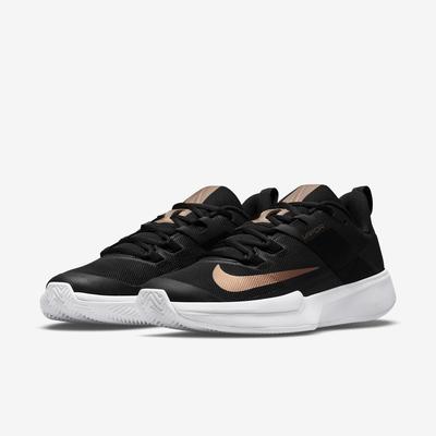 Nike Womens Vapor Lite  Clay Tennis Shoes - Black/Metallic Bronze - main image