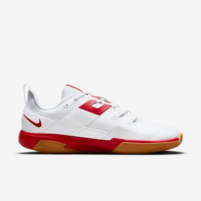 Nike Mens Vapor Lite Clay Tennis Shoes - White/University Red