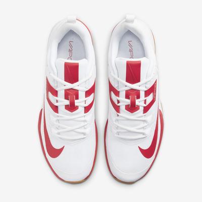 Nike Mens Vapor Lite Clay Tennis Shoes - White/University Red