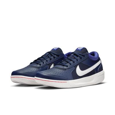 Nike Mens Zoom Lite 3 Clay Tennis Shoes - Midnight Navy/White - main image