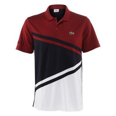 Lacoste Mens Team Polo - Maroon/White/Navy - main image