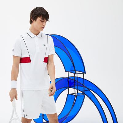 Lacoste Mens Djokovic Polo Tee - White/Black/Red - main image