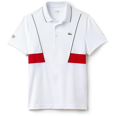 Lacoste Mens Djokovic Polo Tee - White/Black/Red - main image