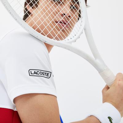 Lacoste Mens Djokovic Polo Tee - White/Black/Red - main image