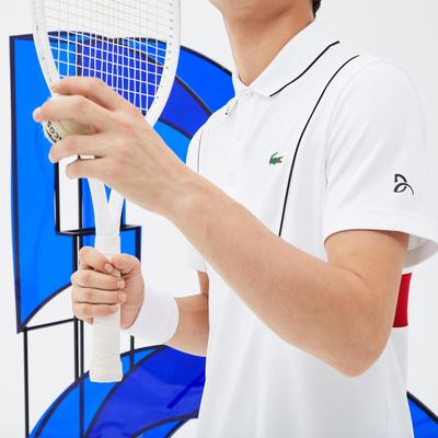 Lacoste Mens Djokovic Polo Tee - White/Black/Red - main image