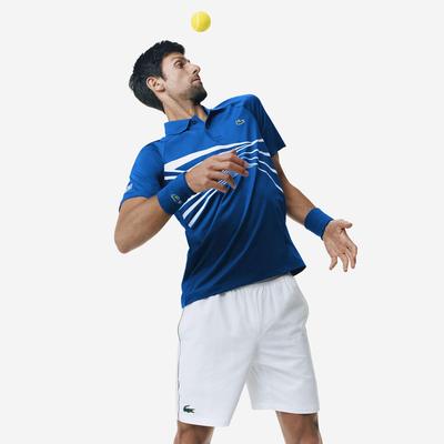 Lacoste Mens Djokovic Graphic Print Polo - Blue/White - main image