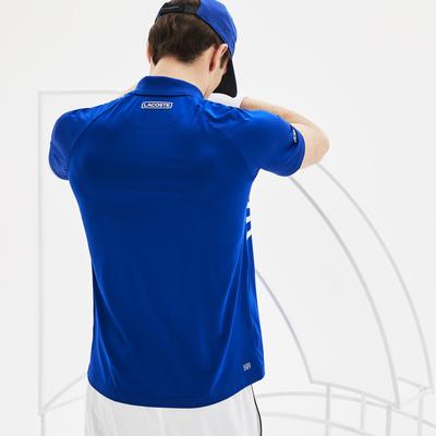 Lacoste Mens Djokovic Graphic Print Polo - Blue/White - main image
