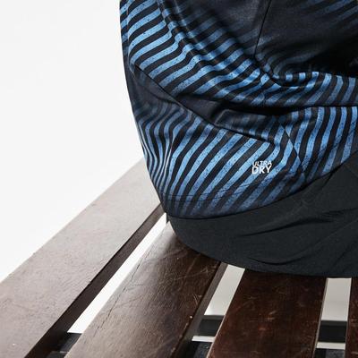 Lacoste Mens Zip Neck Polo Tee - Black/Blue/White - main image