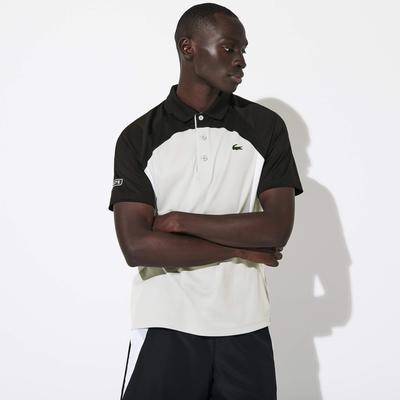 Lacoste Mens Colourblock Breathable Pique Tennis Polo - Black/Light Grey - main image