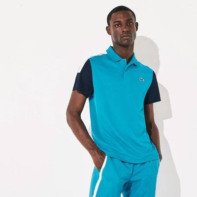 Lacoste Mens Sport Polo - Turquoise/Navy Blue/White - main image