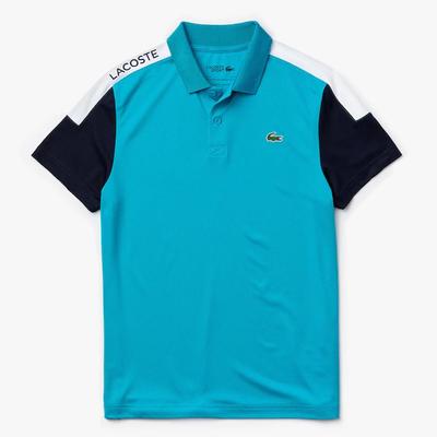 Lacoste Mens Sport Polo - Turquoise/Navy Blue/White - main image