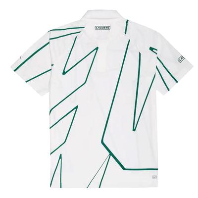 Lacoste Mens Djokovic Tennis Polo - White/Green - main image