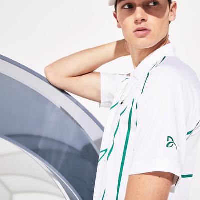 Lacoste Mens Djokovic Tennis Polo - White/Green - main image