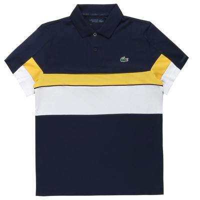 Lacoste Mens Tennis Polo T-Shirt - Navy/Yellow - main image