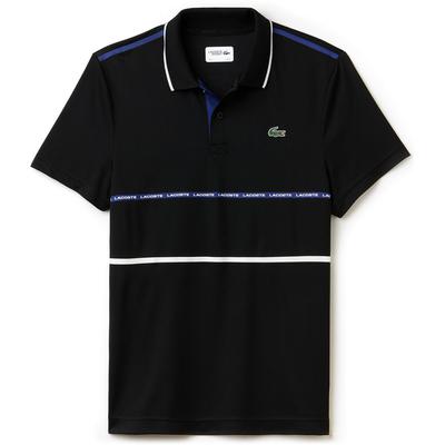 Lacoste Mens Technical Polo Top - Black/White/Blue - main image