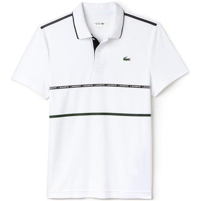 Lacoste Mens Technical Polo Top - White/Green/Black