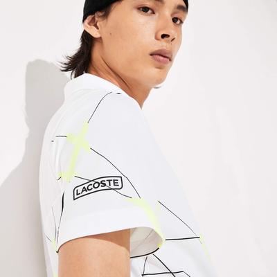 Lacoste Mens Graphic Breathable Pique Polo - White - main image