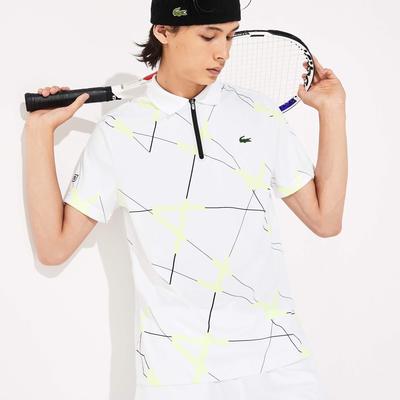 Lacoste Mens Graphic Breathable Pique Polo - White - main image