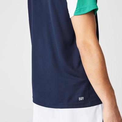 Lacoste Mens Polo Shirt - White/Navy Blue/Green - main image