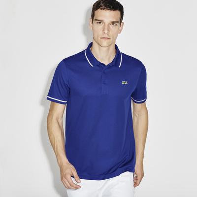 Lacoste Sport Mens Ultra-Dry Tennis Polo - Blue/White - main image