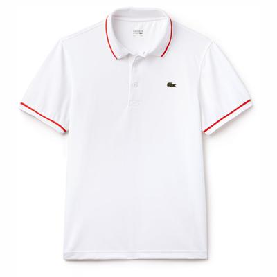 Lacoste Sport Mens Ultra-Dry Tennis Polo - White/Red - main image