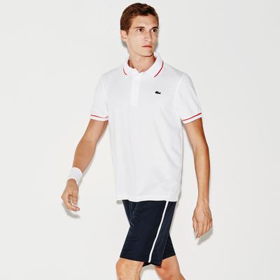 Lacoste Sport Mens Ultra-Dry Tennis Polo - White/Red - main image