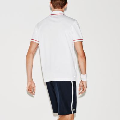 Lacoste Sport Mens Ultra-Dry Tennis Polo - White/Red - main image