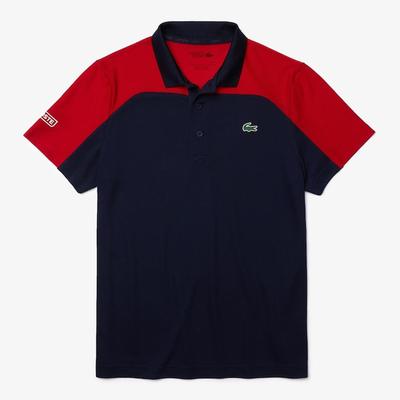 Lacoste Mens Tennis Polo - Red/Navy - main image