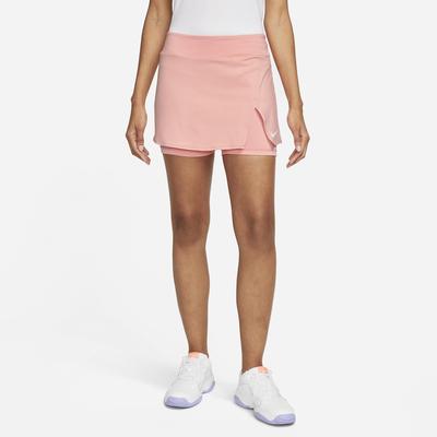 Nike Womens Dri-FIT Victory Tennis Skirt - Bleached Coral/White - main image