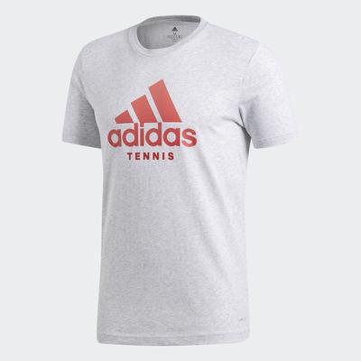 Adidas Mens Tennis Tee - Light Grey/Heather - main image