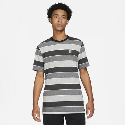 Nike Mens Striped T-Shirt - Grey - main image