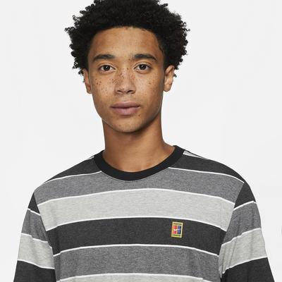 Nike Mens Striped T-Shirt - Grey
