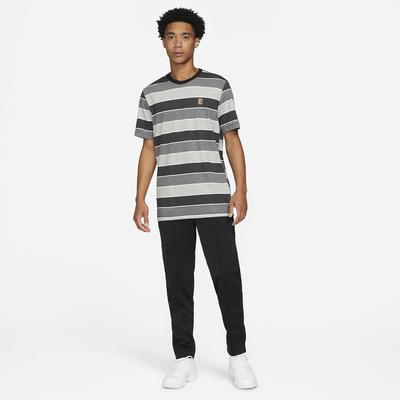 Nike Mens Striped T-Shirt - Grey