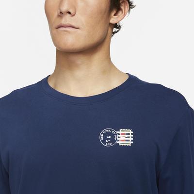 Nike Mens Tennis T-Shirt - Navy Blue - main image