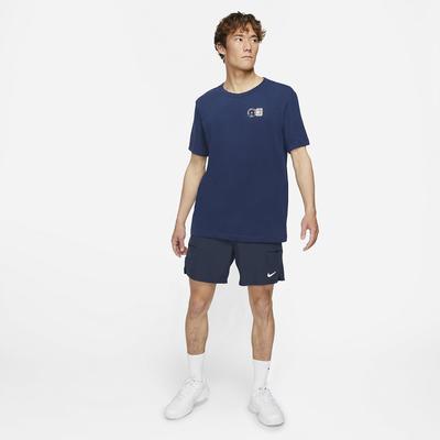 Nike Mens Tennis T-Shirt - Navy Blue - main image