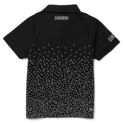 Lacoste Boys Graphic Polo - Black/White - main image
