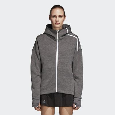 Adidas Womens Z.N.E. Hoodie - Dark Grey/Heather - main image