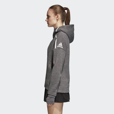 Adidas Womens Z.N.E. Hoodie - Dark Grey/Heather - main image