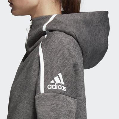 Adidas Womens Z.N.E. Hoodie - Dark Grey/Heather - main image