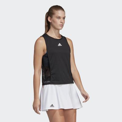 Adidas Womens Escouade Tank - Black/Shock Cyan - main image