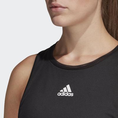 Adidas Womens Escouade Tank - Black/Shock Cyan - main image