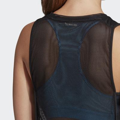 Adidas Womens Escouade Tee - Black/Shock Cyan - main image