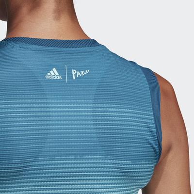 Adidas Womens Parley Tank - Blue Spirit/White - main image