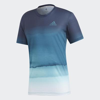 Adidas Mens Parley Printed Tee - Easy Blue/White
